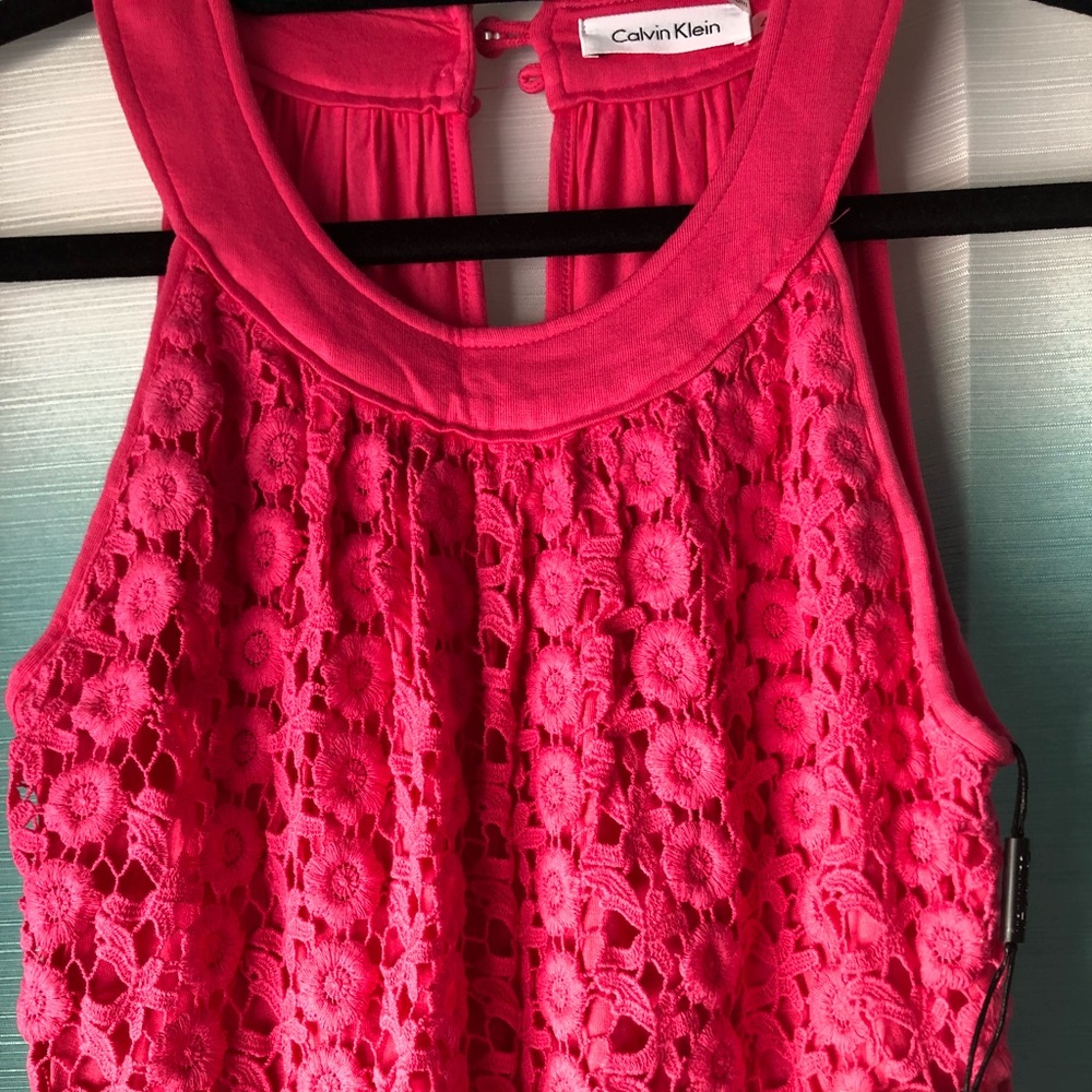 Pink maxi Calvin Klein dress